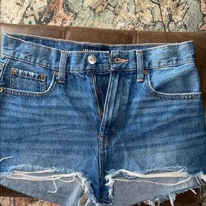 Aeropostale Women's Distressed Blue Jean Shorts